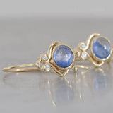 Bague vintage en or avec œil en cristal bleu