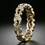 Bague vintage Bright Ivy en zircone