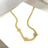 Collier gothique à chaîne serpent et lame