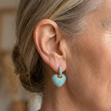Cœur Turquoise™ | Boucles d'oreilles en matière précieuse – FS