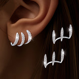 Boucles d'oreilles Élégance™ | Strass, trois griffes