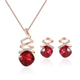 Ensemble élégant collier et boucles d'oreilles pour mariée