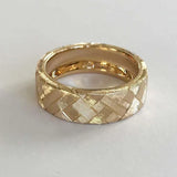 Bague vintage en maille dorée