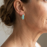 Huggie Or Pavé™ | Élégance en matière turquoise – FS