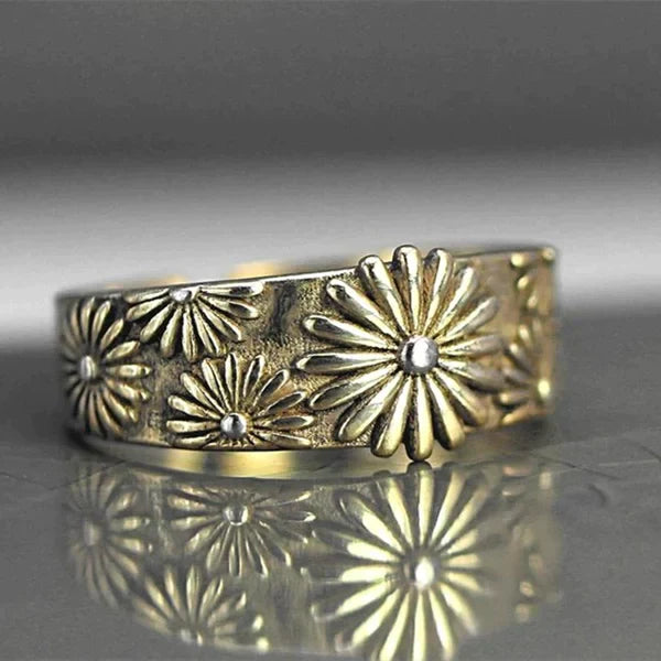 Bague marguerite en or