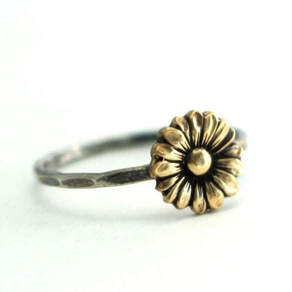 Bague tournesol en or