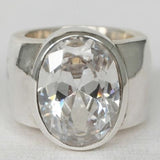 Bague vintage large en argent sterling
