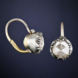 Boucles d'oreilles rondes vintage en verre incrusté de pierres