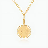 Collier avec boussole personnalisée