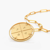 Collier avec boussole personnalisée