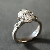 Bague vintage élégante et brillante en argent