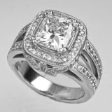 Bague vintage en zircone brillante