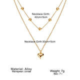 Collier vintage avec pendentif double cœur