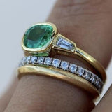 Ensemble de bagues vintage vertes