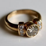Bague Vena Amoris en or et diamants champagne