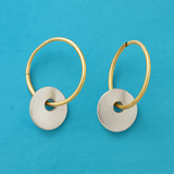 Créoles plaquées or et boucles d'oreilles plaquées argent
