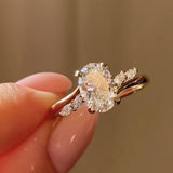 Bague élégante vintage en zircone