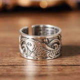 Bague vintage en argent Open Sea