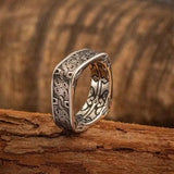 Bague vintage en argent cubique