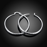 Belmont™ | Boucles d'oreilles créoles en argent