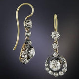 Boucles d'oreilles pendantes rondes vintage brillantes