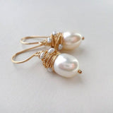 Boucles d'oreilles Vintage™ | Élégance en perles dorées