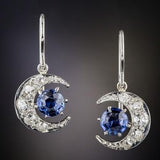 Boucles d'oreilles vintage bleu clair de lune