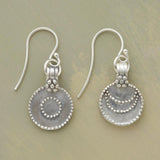 Boucles d'oreilles vintage arrondies argentées