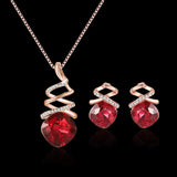 Ensemble élégant collier et boucles d'oreilles pour mariée