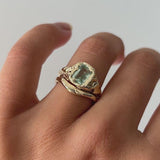 Ensemble de bagues vintage forgées vertes
