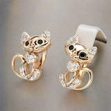 Boucles d'oreilles élégantes Kitty en zircone