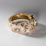 Bague vintage en cristal taillé fantaisie
