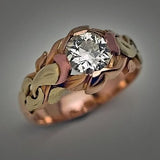 Bague vintage en zircone brune
