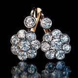 Boucles d'oreilles rondes vintage en cristal