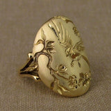 Bague vintage en or nature