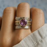 Bague de méditation en cristal de Bohême