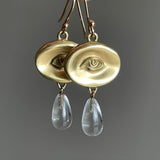 Boucles d'oreilles vintage en verre doré