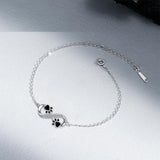 Pendentif symbole infini Bracelet patte d'animal avec zircone
