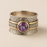 Bague de méditation en cristal de Bohême