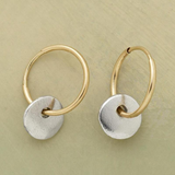 Créoles plaquées or et boucles d'oreilles plaquées argent