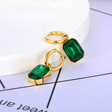 Boucles d'oreilles en Cristal Cubique en Or