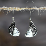 Boucles d'oreilles vintage en argent avec pierres