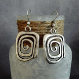 Boucles d'oreilles spiralées bohèmes en argent