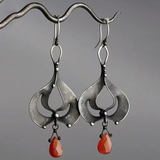 Boucles d'oreilles vintage avec pierres orange