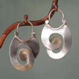 Boucles d'oreilles spirales vintage