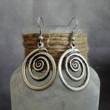 Boucles d'oreilles vintage en spirale arrondie
