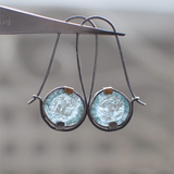 Boucles d'oreilles vintage en cristal Ocean
