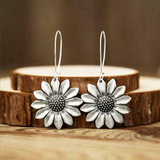 Boucles d'oreilles Tournesol en Argent
