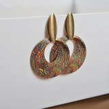 Boucles d'oreilles vintage texturées