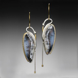 Boucles d'oreilles vintage en argent Darkie